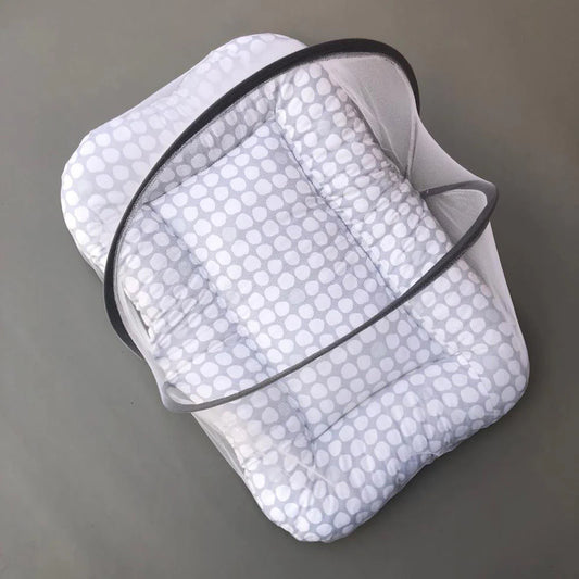 Mosquito Bed Net - Grey Dots Design